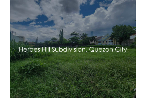 560 SQM Prime Vacant Lot For Sale in Heroes Hill Subdivision, Quezon City