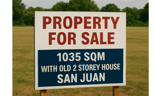 1,035 SQM Property for Sale with old 2-Storey House for Sale in San Juan