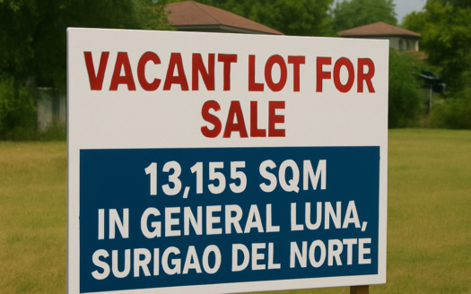 13,155 SQM Vacant Lot for Sale in General Luna, Surigao Del Norte