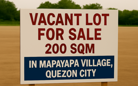 200 SQM Vacant Lot for in Mapayapa Village, Quezon City