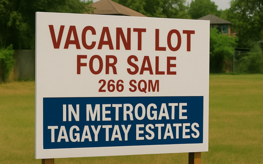 266 SQM Vacant Lot for Sale in Metrogate Tagaytay Estates, Cavite